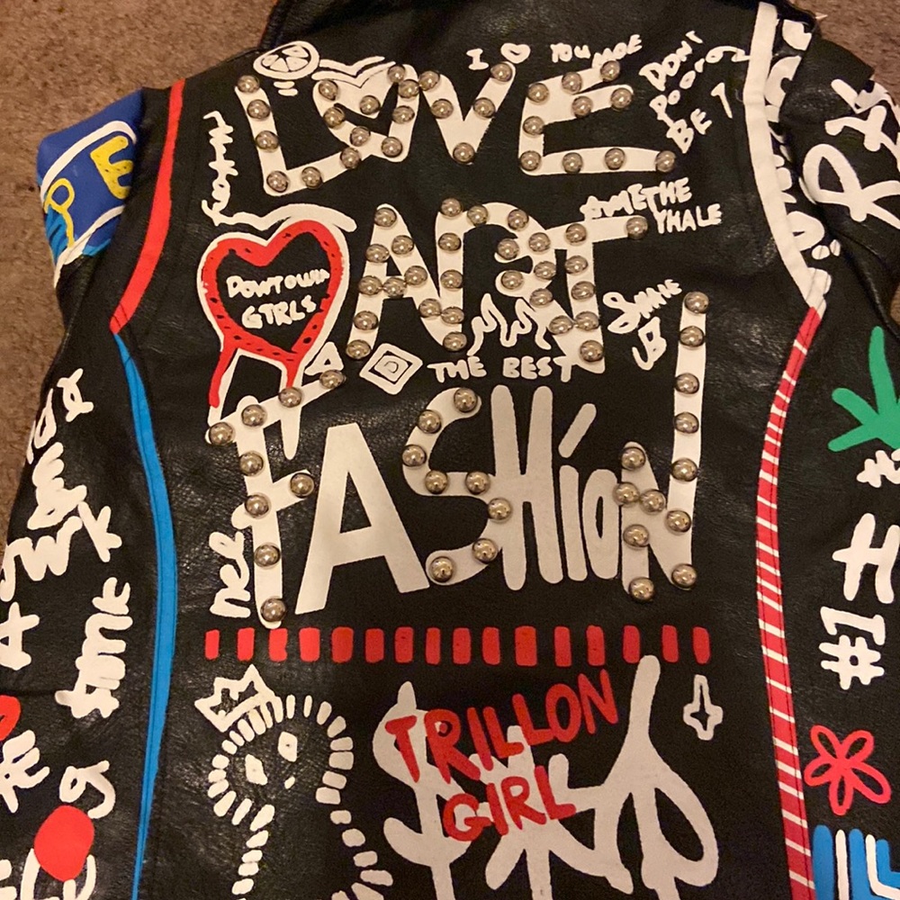 Black moto jacket size small